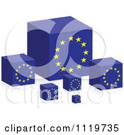 3d Europe Flag Cubes