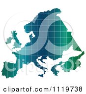 Poster, Art Print Of Gradient Europe Map
