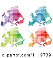Poster, Art Print Of Colorful European Maps
