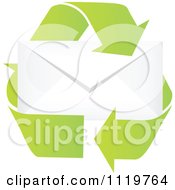 Poster, Art Print Of Recycle Arrows Around An Envelope