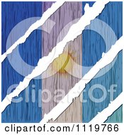 Clipart Of A Torn Wooden Argentina Flag Royalty Free Vector Illustration
