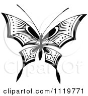 Poster, Art Print Of Retro Vintage Black And White Butterfly