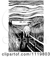 Poster, Art Print Of Retro Vintage Black And White Screaming Man The Scream
