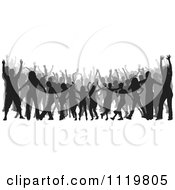 Poster, Art Print Of Silhouetted Crowd Of Dancers 9