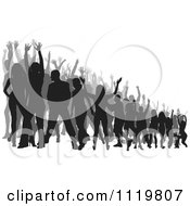 Poster, Art Print Of Silhouetted Crowd Of Dancers 8
