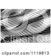 Clipart Of A 3d Wavy Chrome Background Royalty Free CGI Illustration by stockillustrations #COLLC1119813-0101