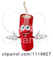 Cartoon Of A Happy Dynamite Mascot Smiling Royalty Free Vector Clipart