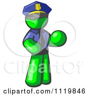 Lime Green Man Police Officer
