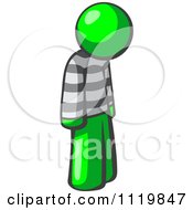 Moping Lime Green Man Prisoner