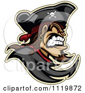Poster, Art Print Of Aggressive Pirate In Profile