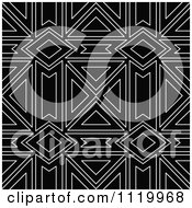 Poster, Art Print Of Seamless Black And White Diamond Pattern Background