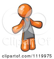 Orange Man Wearing An Apron