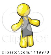 Yellow Man Wearing An Apron