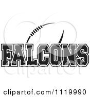 Poster, Art Print Of Black And White American Football And Falcons Team Text