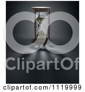 3d Hourglass With A Dollar Shadow