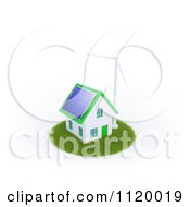 Poster, Art Print Of 3d Eco Friendly Home With Sustainable Energy Sources