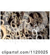 Poster, Art Print Of 3d Floating Bronze Numbers