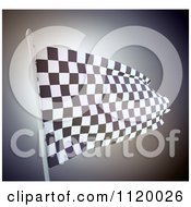 Poster, Art Print Of 3d Waving Checkered Flag
