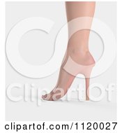 Clipart Of A 3d Womans Foot With A Built In High Heel Royalty Free CGI Illustration