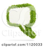Clipart Of A 3d Green Leafy Speech Balloon 2 Royalty Free CGI Illustration