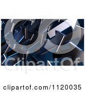 Clipart Of A Crowd Of 3d Metal Arrows Royalty Free CGI Illustration