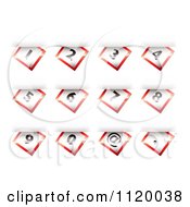 Clipart Of Number Paper Tabs Inserted In Slots Royalty Free Vector Illustration