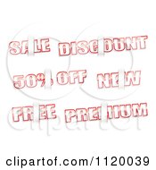 Clipart Of Red Retail Text In Paper Slots Royalty Free Vector Illustration by michaeltravers