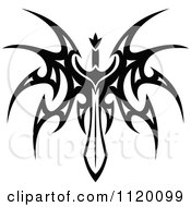 Black And White Tribal Winged Sword 4