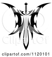 Black And White Tribal Winged Sword 2