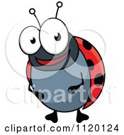 Cartoon Of A Happy Ladybug Royalty Free Vector Clipart