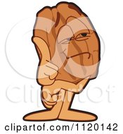 Cartoon Of A Smart Pecan Mascot Royalty Free Vector Clipart