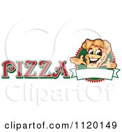 Poster, Art Print Of Happy Pizza Mascot Sign Or Logo 3