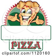 Poster, Art Print Of Happy Pizza Mascot Sign Or Logo 1