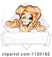 Poster, Art Print Of Happy Pizza Mascot Sign Or Logo 7