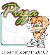 Poster, Art Print Of Happy Pizza Mascot Sign Or Logo 4