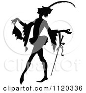 Clipart Of A Silhouetted Actor Or Ballerino Royalty Free Vector Illustration
