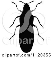 Clipart Of A Retro Vintage Black And White Beetle Silhouette Royalty Free Vector Illustration by Prawny Vintage