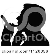 Poster, Art Print Of Silhouetted Man Shaving