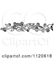 Clipart Of A Retro Vintage Black And White Vine Border 1 Royalty Free Vector Illustration