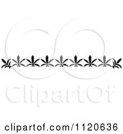 Clipart Of A Retro Vintage Black And White Floral Border 5 Royalty Free Vector Illustration