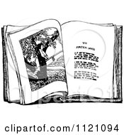 Poster, Art Print Of Retro Vintage Black And White Story Book