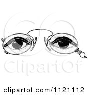 Clipart Of Retro Vintage Black And White Eyes And Glasses 2 Royalty Free Vector Illustration by Prawny Vintage