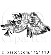 Poster, Art Print Of Retro Vintage Black And White Daisy Flowers
