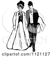 Poster, Art Print Of Retro Vintage Black And White Victorian Couple 2