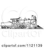Poster, Art Print Of Retro Vintage Black And White Locomotive Train 1