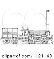 Poster, Art Print Of Retro Vintage Black And White Locomotive Train 2