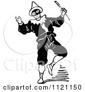 Clipart Of A Retro Vintage Black And White Actor In A Masked Costume Royalty Free Vector Illustration by Prawny Vintage