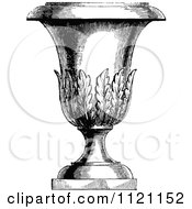 Clipart Of A Retro Vintage Black And White Garden Urn 2 Royalty Free Vector Illustration by Prawny Vintage