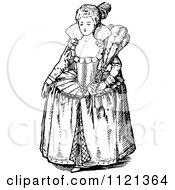 Poster, Art Print Of Retro Vintage Black And White Elizabethan Woman