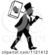 Clipart Of A Retro Vintage Black And White Campaigner 3 Royalty Free Vector Illustration